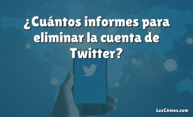 ¿Cuántos informes para eliminar la cuenta de Twitter?