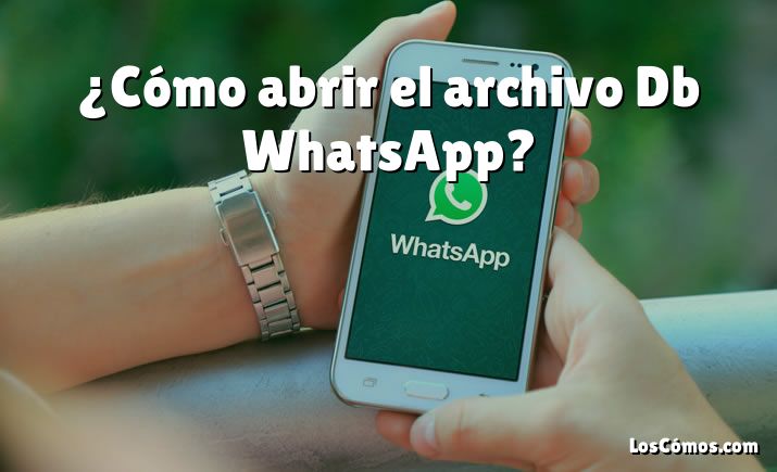 ¿Cómo abrir el archivo Db WhatsApp?