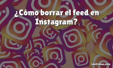 ¿Cómo borrar el feed en Instagram?
