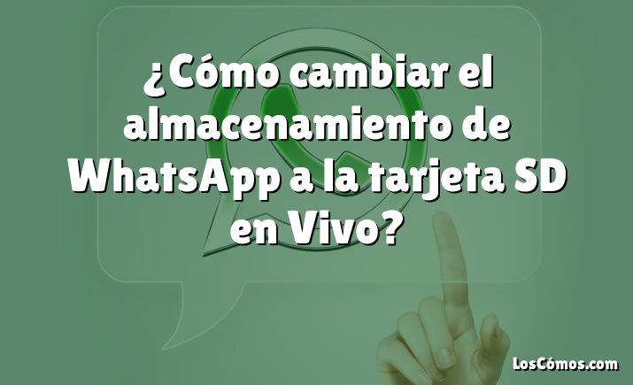 ¿Cómo cambiar el almacenamiento de WhatsApp a la tarjeta SD en Vivo?