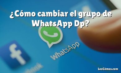 ¿Cómo cambiar el grupo de WhatsApp Dp?