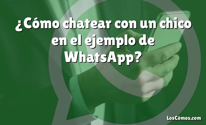 ¿Cómo chatear con un chico en el ejemplo de WhatsApp?