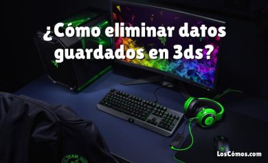 ¿Cómo eliminar datos guardados en 3ds?