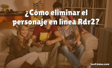 ¿Cómo eliminar el personaje en línea Rdr2?