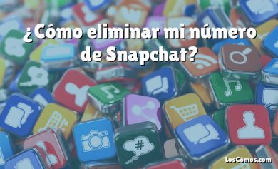 ¿Cómo eliminar mi número de Snapchat?