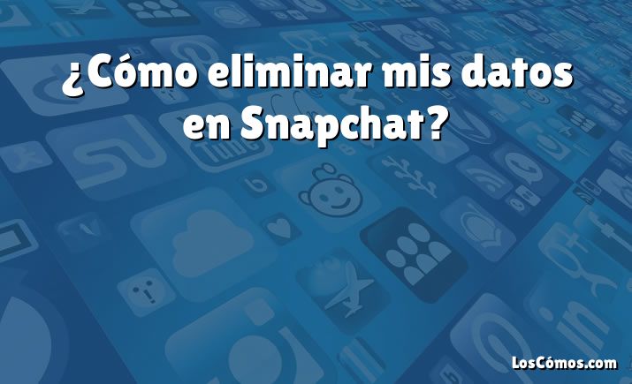 ¿Cómo eliminar mis datos en Snapchat?