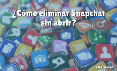 ¿Cómo eliminar Snapchat sin abrir?