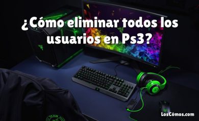 ¿Cómo eliminar todos los usuarios en Ps3?