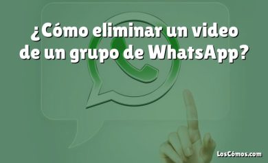 ¿Cómo eliminar un video de un grupo de WhatsApp?
