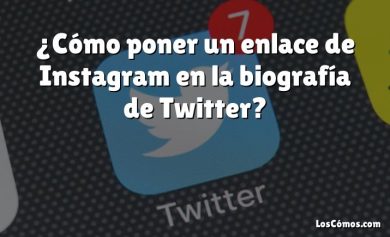 ¿Cómo poner un enlace de Instagram en la biografía de Twitter?