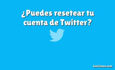 ¿Puedes resetear tu cuenta de Twitter?