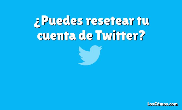 ¿Puedes resetear tu cuenta de Twitter?