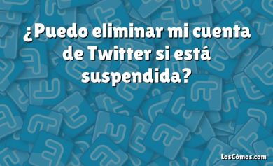 ¿Puedo eliminar mi cuenta de Twitter si está suspendida?