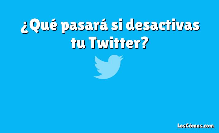 ¿Qué pasará si desactivas tu Twitter?