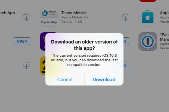 Aunque está oculto, Apple te permite descargar versiones antiguas de la aplicación.
