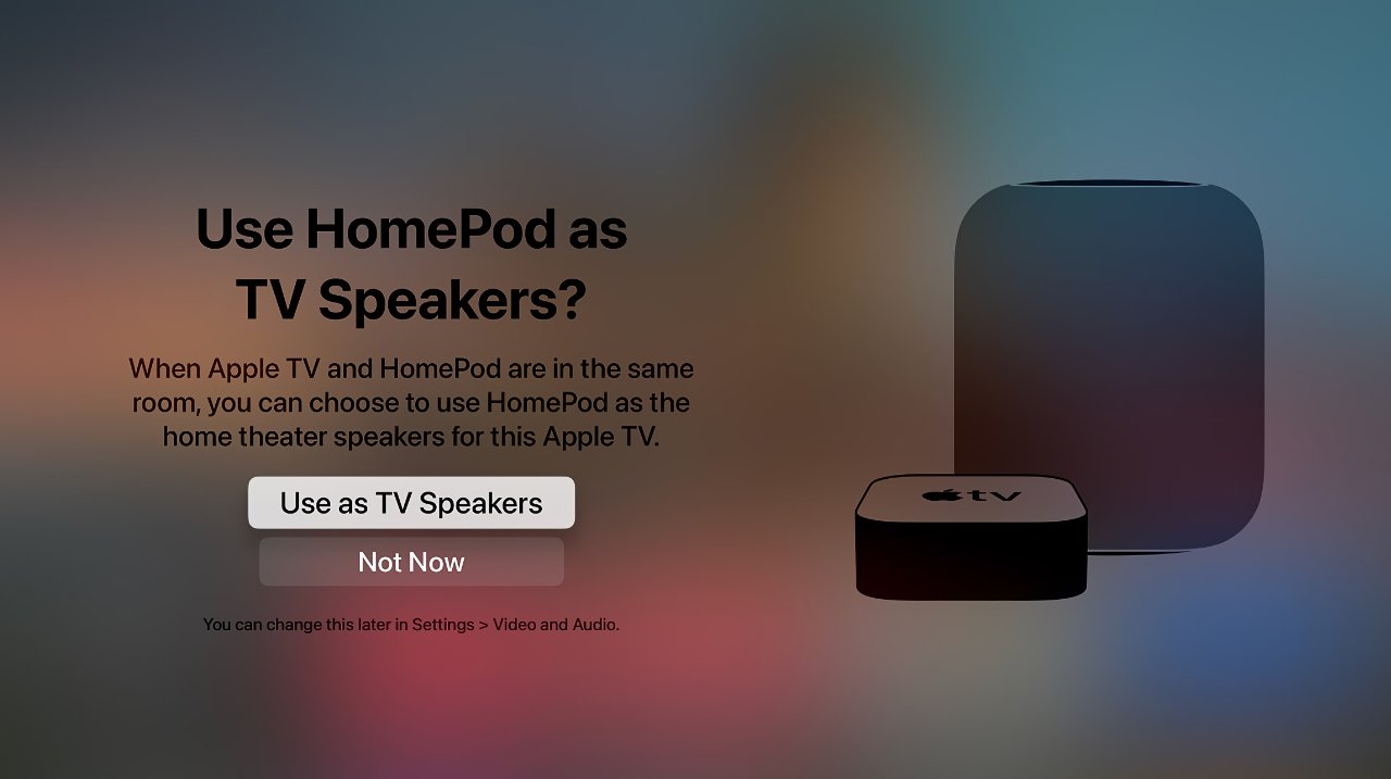 Apple TV 4K detectará automáticamente cuando los HomePods estén en la misma habitación