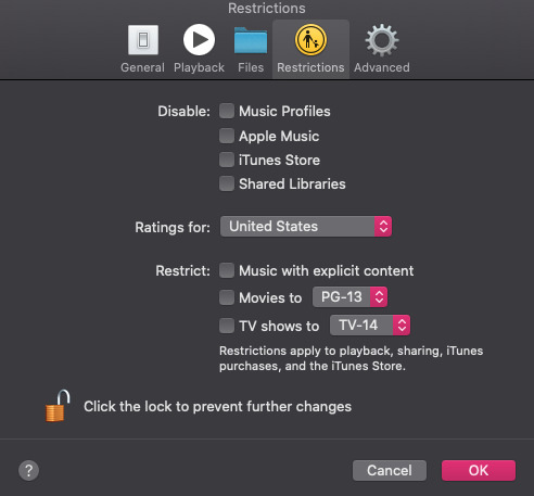 Desactiva el contenido explícito en Apple Music en macOS Catalina