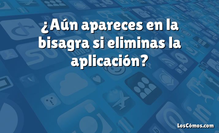 ¿Aún apareces en la bisagra si eliminas la aplicación?