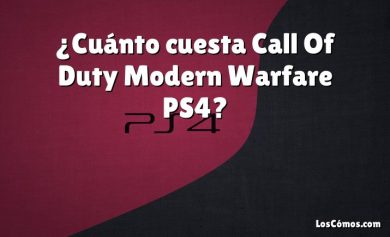 ¿Cuánto cuesta Call Of Duty Modern Warfare PS4?