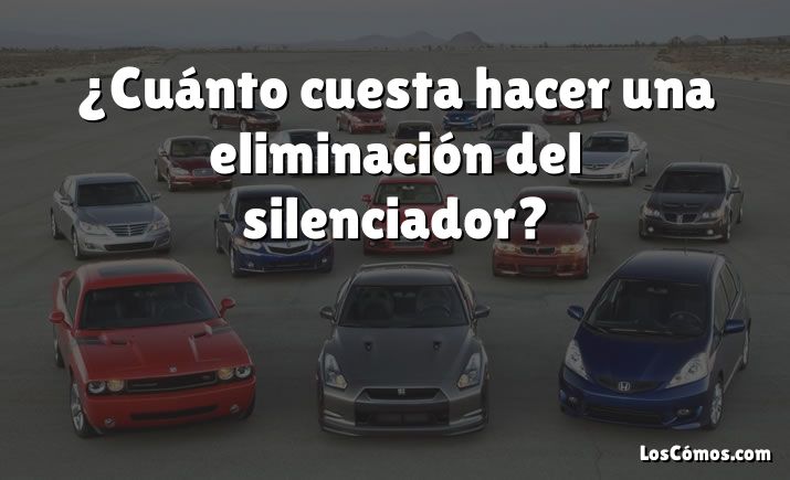 ¿Cuánto cuesta hacer una eliminación del silenciador?