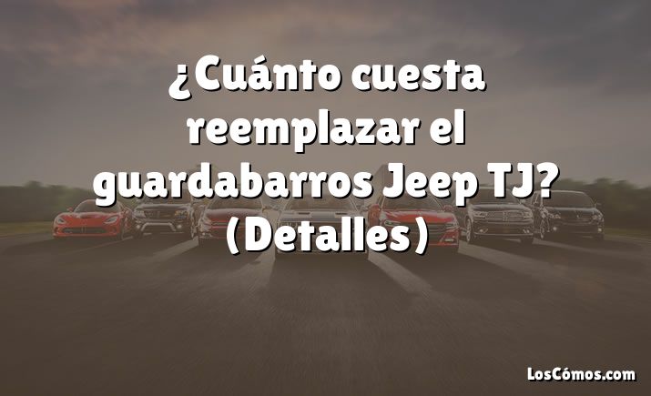 ¿Cuánto cuesta reemplazar el guardabarros Jeep TJ?  (Detalles)