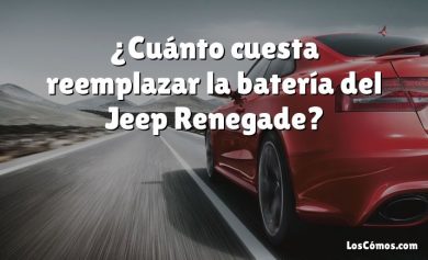 ¿Cuánto cuesta reemplazar la batería del Jeep Renegade?