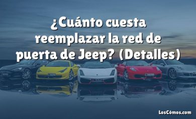 ¿Cuánto cuesta reemplazar la red de puerta de Jeep?  (Detalles)