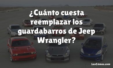 ¿Cuánto cuesta reemplazar los guardabarros de Jeep Wrangler?