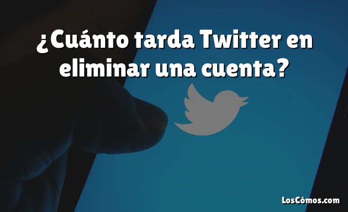 ¿Cuánto tarda Twitter en eliminar una cuenta?