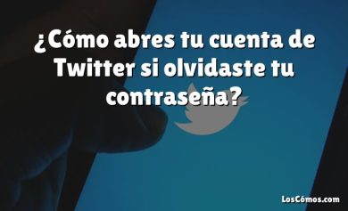 ¿Cómo abres tu cuenta de Twitter si olvidaste tu contraseña?