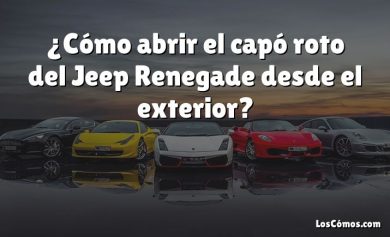 ¿Cómo abrir el capó roto del Jeep Renegade desde el exterior?