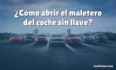 ¿Cómo abrir el maletero del coche sin llave?