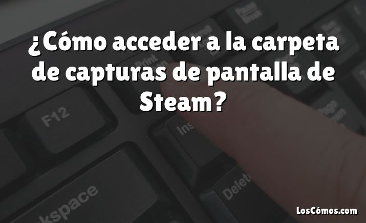 ¿Cómo acceder a la carpeta de capturas de pantalla de Steam?