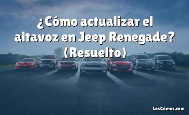 ¿Cómo actualizar el altavoz en Jeep Renegade?  (Resuelto)