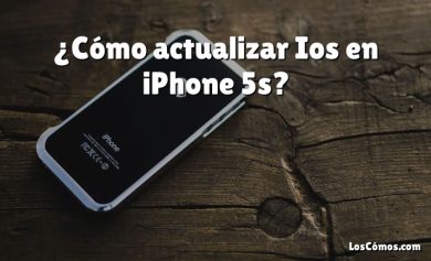 ¿Cómo actualizar Ios en iPhone 5s?