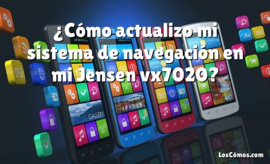 ¿Cómo actualizo mi sistema de navegación en mi Jensen vx7020?