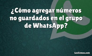 ¿Cómo agregar números no guardados en el grupo de WhatsApp?