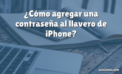 ¿Cómo agregar una contraseña al llavero de iPhone?