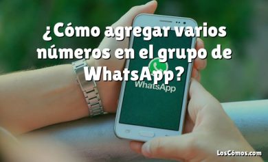 ¿Cómo agregar varios números en el grupo de WhatsApp?