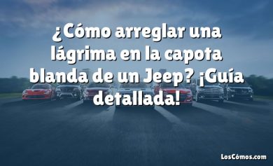 ¿Cómo arreglar una lágrima en la capota blanda de un Jeep?  ¡Guía detallada!