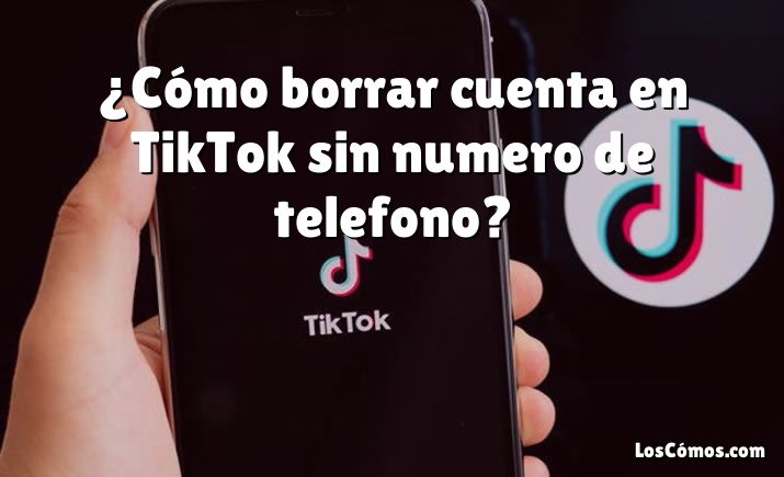 ¿Cómo borrar cuenta en TikTok sin numero de telefono?