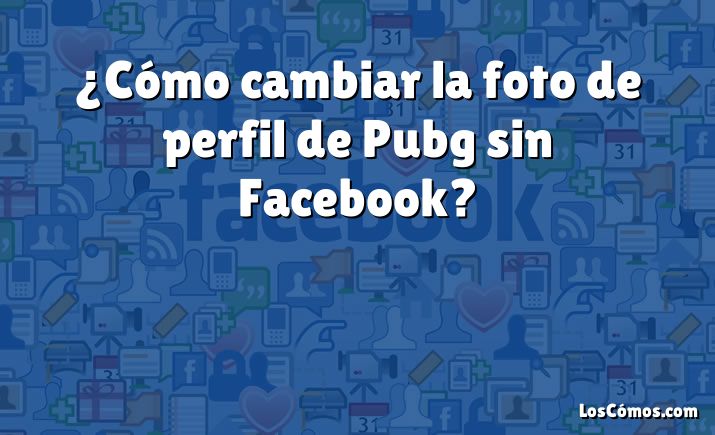 ¿Cómo cambiar la foto de perfil de Pubg sin Facebook?