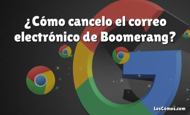 ¿Cómo cancelo el correo electrónico de Boomerang?