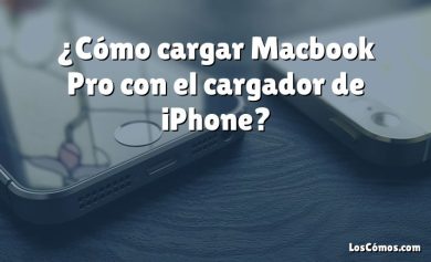 ¿Cómo cargar Macbook Pro con el cargador de iPhone?