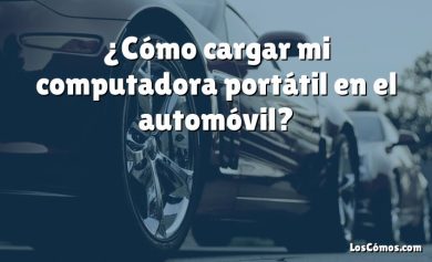 ¿Cómo cargar mi computadora portátil en el automóvil?