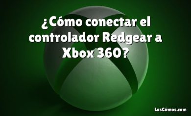 ¿Cómo conectar el controlador Redgear a Xbox 360?