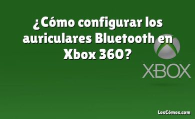 ¿Cómo configurar los auriculares Bluetooth en Xbox 360?