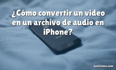 ¿Cómo convertir un video en un archivo de audio en iPhone?