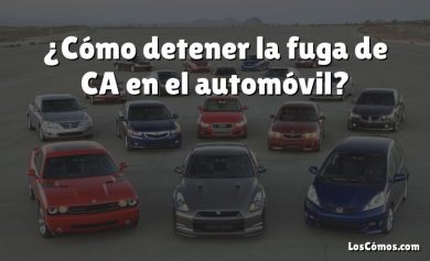 ¿Cómo detener la fuga de CA en el automóvil?