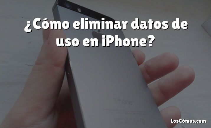 ¿Cómo eliminar datos de uso en iPhone?